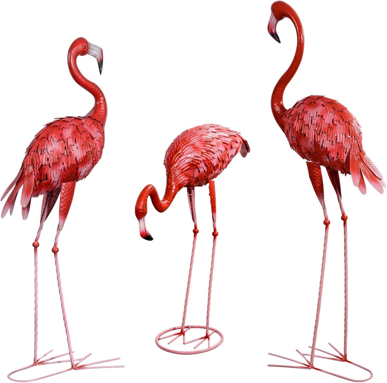 Metal Flamingo Garden Statues – Vibrant Yard Art for Patio, Lawn & Outdoor Décor